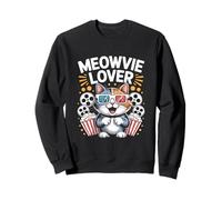Meowvie Lover Cat Movie Night Lunettes Popcorn 3D Sweatshirt