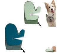 Meowvo Grooming Mist Glove for Pets, Celery Pets Spray Cat Petting Gloves, Upgraded Thickened Strong Pet Spray Gloves, Reusable Quick De-Shedding for Dogs And Cats (green+blue)