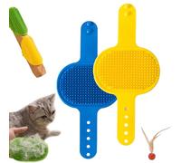 Meowvo Silicone Grooming Strap Pad for Cats, Cat Self Groomer, Adjustable Silicone Pet Grooming Tool, Silicones Cats Massager, for Climbing Frames Table Legs (2PCS-j)