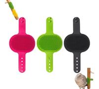 Meowvo Silicone Grooming Strap Pad for Cats, Cat Self Groomer, Adjustable Silicone Pet Grooming Tool, Silicones Cats Massager, for Climbing Frames Table (3pc*E)