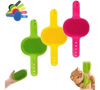 Meowvo Silicone Grooming Strap Pad for Cats, Cat Self Groomer Brush, Silicone s Scratcher and Massager, Grooming Strap Pad for Climbing Frames Table Leg (3Pcs-Mix-F)