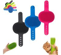 Meowvo Silicone Grooming Strap Pad for Cats, Cat Self Groomer Brush, Silicone s Scratcher and Massager, Grooming Strap Pad for Climbing Frames Table Leg (3Pcs-Mix-H)