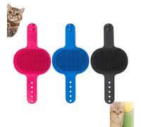 Meowvo Silicone Grooming Strap Pad for Cats, Silicone Grooming Strap Pad - 2-in-1 Self-Groomer, Adjustable Silicones Cats Brush, for Climbing Frames Table, Indoor Using (3*E)
