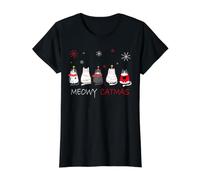 Meowy Cammas Christmas Funny Cats T-Shirt Graphique avec Valeur