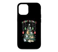 Meowy Catmas Arbre de Noël Amusant pour Les Amoureux des Chats Coque pour iPhone 12/12 Pro
