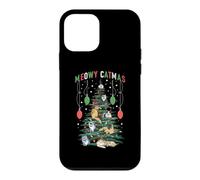 Meowy Catmas Arbre de Noël Amusant pour Les Amoureux des Chats Coque pour iPhone 12 Mini