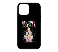 Meowy Catmas Arbre de Noël en Forme de Chat et Chaton Père Noël Mignon et Amusant Coque pour iPhone 12 Pro Max