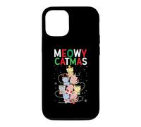 Meowy Catmas Arbre de Noël en Forme de Chat et Chaton Père Noël Mignon et Amusant Coque pour iPhone 12/12 Pro