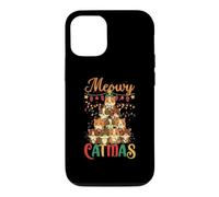 Meowy Catmas Arbre de Noël en Forme de Chat pour Filles et garçons Père Noël Amusant Coque pour iPhone 12/12 Pro