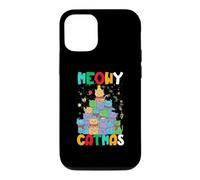 Meowy Catmas Arbre de Noël en Forme de Chat pour Filles et garçons Père Noël Amusant Coque pour iPhone 12/12 Pro
