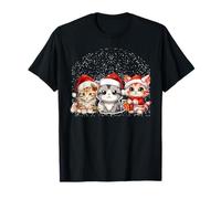 Meowy Catmas Cat Christmas Cute Kitten Cats Santa Xmas T-Shirt