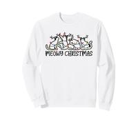 Meowy Christmas, Amoureux des Chats, Femmes, Hommes, Enfants, Filles, Noël, Chat Sweatshirt