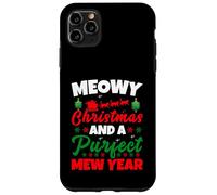 Meowy Christmas and Purfecr Mew Year Funny Cat Xmas Coque pour iPhone 11 Pro Max