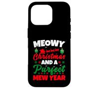 Meowy Christmas and Purfecr Mew Year Funny Cat Xmas Coque pour iPhone 16 Pro
