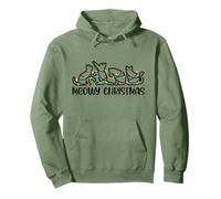 Meowy Christmas, Femmes, Hommes, Filles, Enfants, Noël, Amoureux des Chats Sweat à Capuche