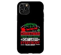 Meowy Christmas from The Crazy Cat Lady Xmas Family Coque pour iPhone 11 Pro