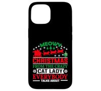Meowy Christmas from The Crazy Cat Lady Xmas Family Coque pour iPhone 15
