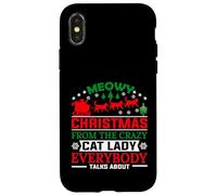 Meowy Christmas from The Crazy Cat Lady Xmas Family Coque pour iPhone X/XS