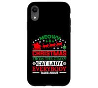 Meowy Christmas from The Crazy Cat Lady Xmas Family Coque pour iPhone XR
