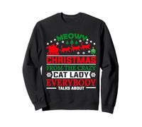 Meowy Christmas from The Crazy Cat Lady Xmas Family Sweatshirt