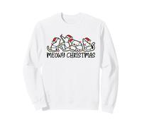 Meowy Christmas - Hommes, Femmes, Enfants, Filles, Amoureux des Chats, Chat de Noël Sweatshirt