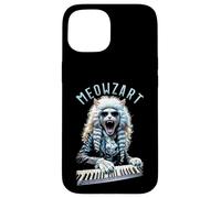 Meowzart Mozart Cat Clavier de Piano Musical Classique Amusant Coque pour iPhone 15