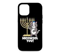 Meowzel Tov Cadeau Humoristique pour Amoureux des Chats juifs Hanukkah Coque pour iPhone 12/12 Pro