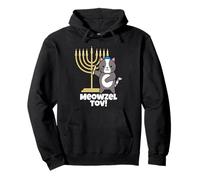 Meowzel Tov Cadeau Humoristique pour Amoureux des Chats juifs Hanukkah Sweat à Capuche