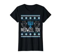 Meowzel Tov Menoarah Hanukkah Chaton juif T-Shirt Graphique avec Valeur