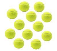 MeoZynxadril 12 Pièces Balles de Tennis d'Entraînement, Jaunes, pour Adultes, Enfants et Chiens - Avec Sac de Transport en Filet