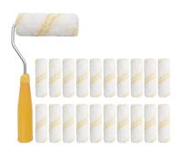 MeoZynxadril 20 Pièces Rouleau Peinture Kit, Rouleau à Peinture, Petit Rouleau Peinture, Rouleaux Laqueur, Muraux en Rouleaux, Avec Support Rouleau, pour la Décoration Murale, Plafond