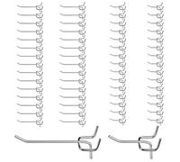 MeoZynxadril 30pcs10cm+30pcs 5cm Crochets pour Panneau Perforé, Crochet Panneau Perforé, Crochet Mural Perforé, Crochets pour Panneaux Perforés, pour les Garages, Remises à Outils, Les Ateliers