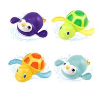 MeoZynxadril 4 Pièce Jouet de Bain Bébé, Jeux de Bain, Animaux Jouets Flottants, Jouet à Remonter Bain, Jouets Flottants, Jouet de Piscine, Salle de Bain Jouets, Jouets de Bain pour Garcon Fille