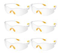 MeoZynxadril 6 Piecès Lunettes de Protection, Lunette de Protection Transparentes, Lunette Protection Travail, Lunettes Résistantes aux Rayures, pour Construction, Bricolage, Laboratoire
