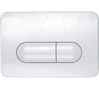 MEPA 420851 MEPA Space 2-M Plaque de déclenchement pour WC en plastique Blanc 215 x 145 x 15 mm Actionnement par l'avant ou par le haut Technologie pneumatique à 2 débits pour réservoirs Sanicontrol