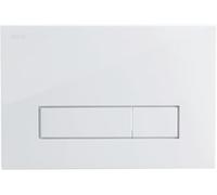 MEPA 421710 Orbit Plaque de déclenchement WC en Plastique Blanc 217 x 174 x 21 mm-Actionnement par l'avant-Technique de Chasse à 2 débits-Mécanique pour réservoirs Sanicontrol UP Type R11