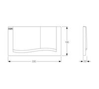 MEPA Plaque de support ondulée pour A21/E21, 2 quantités, Blanc