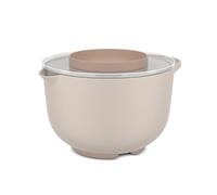 Mepal - 102306031500 - Bol de Préparation plus Couvercle Chef It, Base Antidérapante, Résiste au Micro-Ondes et au Lave-Vaisselle, Matériau Résistance aux Chocs Supporte Jusqu'À 110°C, 3000 ml, Chalk