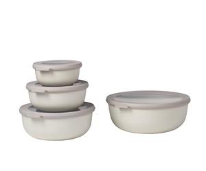 Mepal 233103 Cirqula Lot de 4 Bols Bas Blanc Nordique