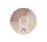 Mepal - Assiette Compartimentée Mio, Bords Hauts pour Un Ramassage Aisé, Base Antidérapante, Compartiment Amovible pour Créer 2, 3, 4 Sections, Résiste au Micro-Ondes, Sunshine et Rainbow
