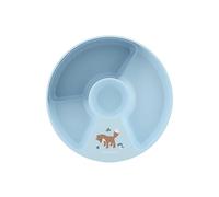 Mepal - Assiette compartimentée Mio Little Dutch - Bords hauts pour un ramassage aisé - Base antidérapante - Compartiment amovible pour créer 2, 3, 4 sections - Résiste au micro-ondes - Forest Friends