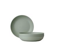 Mepal - Assiette creuse 4 pièces Silueta - Lavable au lave-vaisselle et résistant au micro-ondes - Assiettes en plastique - Assiettes plates - Vaisselle - 21 cm - Nordic sage