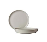 Mepal - Assiette petit déjeuner 4 pièces Silueta - Lavable au lave-vaisselle et résistant au micro-ondes - Assiettes en plastique - Assiettes plates - Vaisselle - 23 cm - Nordic white