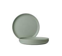 Mepal - Assiette petit déjeuner 4 pièces Silueta - Lavable au lave-vaisselle et résistant au micro-ondes - Assiettes en plastique - Assiettes plates - Vaisselle - 23 cm - Nordic sage