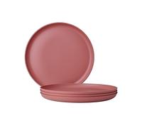 Mepal - Assiette plate 4 pièces Silueta - Lavable au lave-vaisselle et résistant au micro-ondes - Assiettes en plastique - Assiettes plates - Vaisselle - 26 cm - Vivid mauve