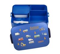 Mepal Bento Boîte à déjeuner « Take a Break » - Personnalisable - Avec insert en compartiments - Grand format - Bleu foncé