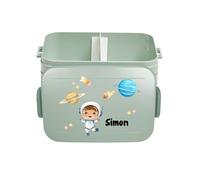 Mepal Bento Boîte à déjeuner Take a Break personnalisée pour garçon - Avec insert compartimenté, motif astronaute - Grande menthe