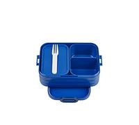 Mepal Bento Lunch Box Midi - Boite dejeuner - Pour 2 Sandwiches ou 4 Tranches de Pain - Lunchbox pour Sandwichs, Petits Snacks et Restes - Snack & Déjeuner - Vivid blue