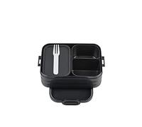 Mepal Bento Lunch Box Midi - Boite dejeuner - Pour 2 Sandwiches ou 4 Tranches de Pain - Lunchbox pour Sandwichs, Petits Snacks et Restes - Snack & Déjeuner - Nordic black