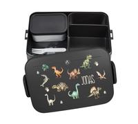 Mepal Bento Take a Break Boîte à déjeuner personnalisée avec motif dinosaure, grande taille, noire